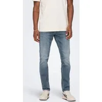 ONLY & SONS Slim-fit-Jeans OS ONSLOOM SLIM BLUE GREY 40 mit Destroyed Effekt