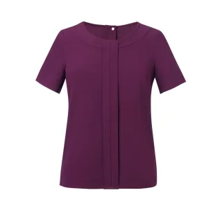 Brook Taverner - "Verona" Bluse für Damen kurzärmlig (Burgunderrot)