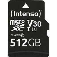 Intenso Professional miniSDXC-Karte Retail 512 GB Class 10, UHS-I U3, v30 Speicherkarte (Wasserfest, Temperaturbeständig)