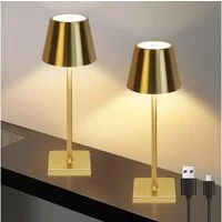 ZMH LED Tischleuchte Kabellos 3 Farbtemperatur Gold Vintage Nachttischlampe Schlafzimmer, Augenschutz, Einfache Installtion, LED fest integriert, 3000-6500K, USB Touch Dimmbar Tischlampe Wohnzimmer Restaurant