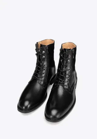 Wittchen Herren-Ankle-Boots aus schwarzem Leder
