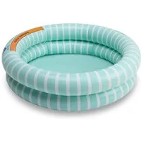 Swim Essentials Pool Swimming Baby Pool 60 cm Green White Striped 60 x 15 cm, Swimmingpool Planschbecken