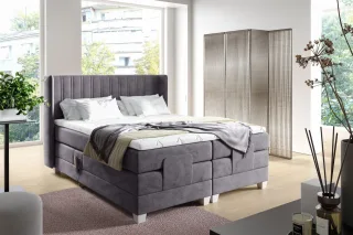 Boxspringbett Elektrisch Bett MAGNUS 160x200cm in Stoff Salvador Grafit