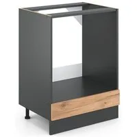 Vicco Herdumbauschrank R-Line, Goldkraft Eiche/Anthrazit, 60 cm ohne Arbeitsplatte (1-St)