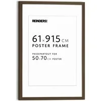 Reinders! Bilderrahmen Bilderrahmen Poster 61x91,5 oder 50x70, für 1 Bilder, Wohnzimmer - Walnuß - MDF - 64,5x95 cm