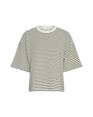 msch copenhagen - MSCHNilda Ima Q SS Sweatshirt STP oatmeal black - Gr. - M