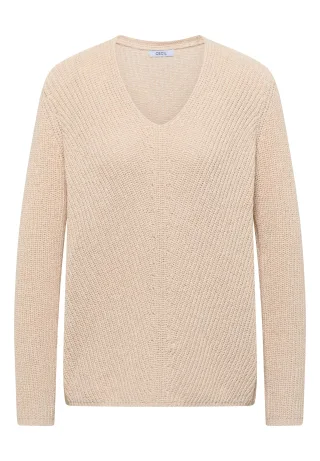 CECIL - Strukturpullover pearl beige - Gr. - M
