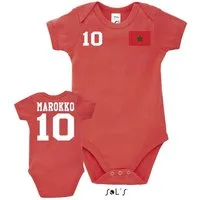 Blondie & Brownie Strampler Kinder Baby Marokko Morocco Sport Trikot Fußball Meister WM Afrika Cup
