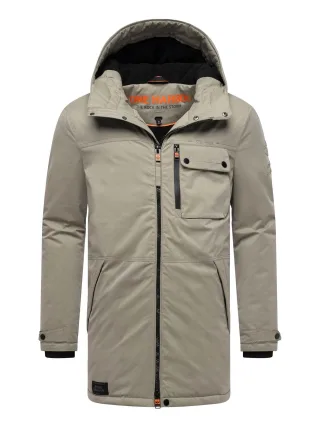 Stone Harbour Herren Winterparka Fintaan mit Fleecefutter & 2-Wege-Reißverschluss