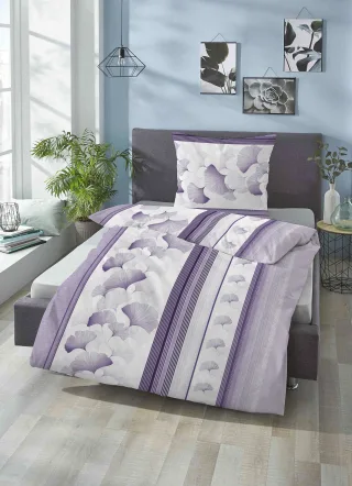 Biberna Bettwäsche "Konstantin" 2 Stk. Mako-Baumwoll Satin Qualität aus 100% Baumwolle