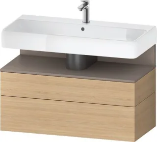 Duravit Qatego Waschtischunterbau wandhängend Natur Eiche Matt 990x470x590 mm - QA4395043300000 QA4395043300000