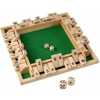 COSTWAY Spiel, Shut The Box Spiel, 2-4 Spieler Würfelspiel Holz, Brettspiel