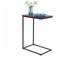 relaxdays Beistelltisch in C Form, Industrial-Schwarz