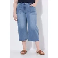 Ulla Popken Regular-fit-Jeans Jeans-Culotte Mary weites Bein Komfortbund