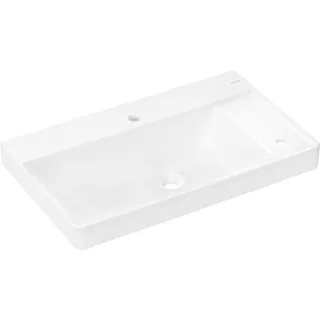 hansgrohe Xelu Q Waschtisch 60319450 800x480mm, mit 2 Hahnlöcher, ohne Überlauf, Ablage rechts, weiß