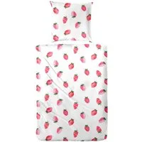 Primera Bettwäsche Soft-Seersucker-Bettwäsche Strawberry, Soft-Seersucker, 2 teilig