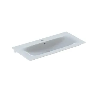 Geberit Renova Plan Möbel-Waschtisch 122200000 100 x 48 cm, weiß, mit Hahnloch, mit Überlauf