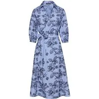 White Label Wickelkleid Wickelkleid mit Blumenstickerei