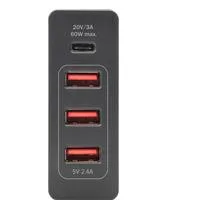 4-Port Universal USB-Ladegerät schwarz