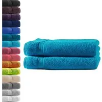 Hometex Premium Textiles Handtuch in Premium Qualität 500 g/m², Feinster Frottier-Stoff 100% Baumwolle, 2x Duschtuch, weich, saugfähig, extra schwer & flauschig