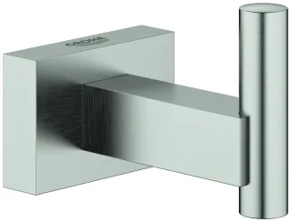 GROHE Bademantelhaken Essentials Cube 40511_1 Metall supersteel, 40511DC1 40511DC1