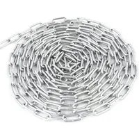 DQ-PP Stahlkette DQ-PP STAHLKETTE, 5m, 2-10mm, Kurzgliedrig C2, Rundstahlkette, Ø 2 mm, Absperrkette, Rundstahlkette, Eisenketten, Absperrketten, Zurrketten