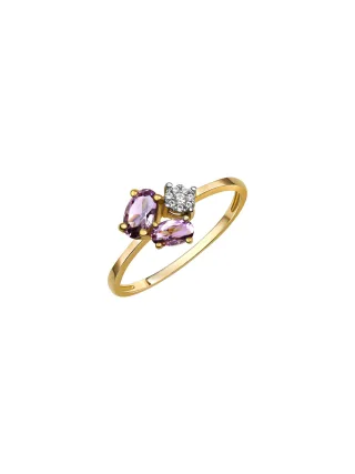 Fascination by Ellen K., F Ring Gold 375 mit echtem Amethyst + Zirkonia