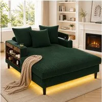 Odikalo Schlafsofa Chaiselongue Loungesofa Polstersofa Freizeitsofa USB Velvet Mehrfarbig