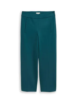 Tom Tailor - TTMIA STRAIGHT Cropped Hose deep meadow green - Gr. - 34/28