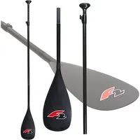 F2 F2 SUP Paddel 40% Carbon Paddle 3-teilig 170-220cm Schwarz SUP-Paddel, Längen verstellbar