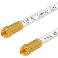 HB-DIGITAL SAT Anschlusskabel 135dB 5-Fach Reines Kupfer Kompressionssteckern SAT-Kabel, F-Kompressionsstecker, (100 cm)