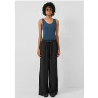QS Chinos Hose Leinenmix-Hose mit Wide Leg