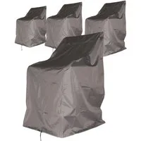 Quick Star Gartenmöbel-Schutzhülle 4 Stück Hochlehner- und Stapelstuhlhülle (4-St), 280g Polyester / PVC beschichtet
