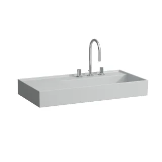 LAUFEN Waschtisch Kartell · LAUFEN 900x460, 2 Hahnlöcher, grau matt, 81033.9, 8103397598151 H8103397598151