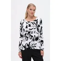Passioni Cardigan Twinset mit abstraktem Blumen-Print