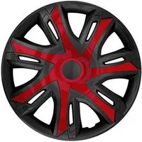 NRM Radkappe N-Power BICOLOR 14 Zoll in Rot/Schwarz, 14 in Zoll, (4-St) Radzierblenden für Stahlfelgen Zweifarbige Radkappen Satz 4er Set 14"