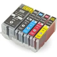 Kompatibel Canon CLI-551 XL, PGI-555 XXL Multipack 5-Farben (Schwarz Tintenpatrone (Set, 925)