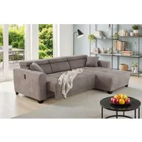 Jockenhöfer Gruppe Ecksofa Cremona L-Form, B: 263 cm, mit 30 cm elektr. Sitztiefenverstellung, 140kg Belastbarkeit je Sitz, Kopfteilverstellung & USB-Anschluss