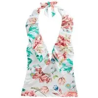Next Tankini-Top Bauchformendes Tankini-Neckholder-Top mit Rüschen (1-St)