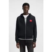HUGO Kapuzensweatjacke Daple Kapuze mit Kordelzug, Regular Fit, HUGO Weblabel