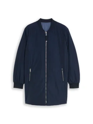 Tom Tailor - Plus Size - 2-in-1 Wendejacke mit Bomberkragen sky captain blue - Gr. - 46