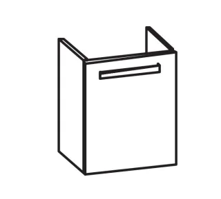 Artiqua 413 Waschtischunterschrank für Acanto 500635 Becken links, Riviera Eiche quer NB, 413-WUT-K1 413-WUT-K159-L-7180-438