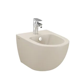 VitrA Sento Wand-Bidet 37 x 54 cm mit verdeckter Befestigung V-Fit 2.0 mit Hahnloch,4338B422-1046 4338B422-1046