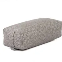 bodhi Yoga Bolster SALAMBA Bolster gemustert, 60x25x17cm Raja, taupe/silber, Dinkel