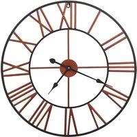 vidaXL Wanduhr Wanduhr Metall 58 cm Rot