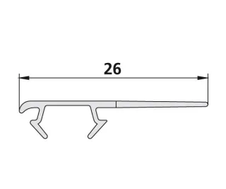 Kermi 9246 1x Anschlagprofil, Länge: 2000 mm, 6000348 6000348