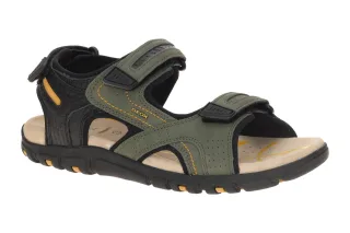 Geox U8224D Herren Sandale Musk/Black Textil-Synthetik wasserdicht atmungsaktiv