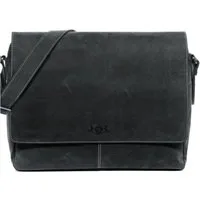 SID & VAIN Messenger Bag echt Leder Messenger 15 Zoll Laptop-Hülle schwarz, Laptoptasche 15 Zoll Echtleder, Businesstasche Damen Herren grau