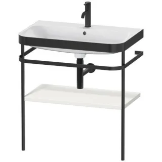 Duravit Happy D.2 Plus c-bonded Set mit Metallkonsole Nordic Weiß Seidenmatt 775x490x850 mm - HP4737 HP4737O3939
