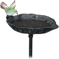 relaxdays Vogeltränke Gusseisen mit Erdspieß